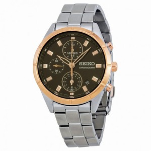 Seiko Conceptual Chronograph Brown Dial Stainless Steel Men's Watch SNDX46