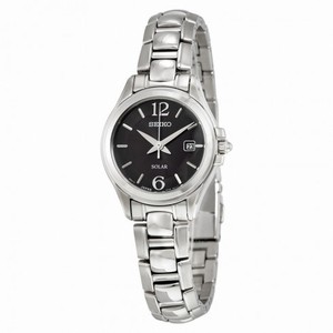 Seiko Core Solar Black Dial Stainless Steel Ladies Watch SUT249
