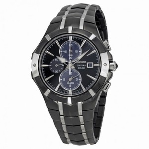 Seiko Coutura Chronograph Black Dial Two-tone Men's Watch Watch SSC199
