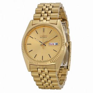 Seiko Day and Date Dress Gold-tone Stainless Steel Men's Watch SGF206
