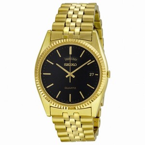 Seiko Day/Date Dress Gold-tone Stainless Steel Men's Watch SGF212