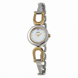 Seiko Diamond Mother-of-Pearl Two-Tone Steel Ladies Watch SUJE69
