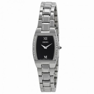 Seiko Diamond Steel Black Ladies Watch SUJE79