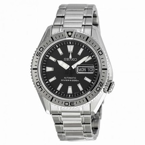 Seiko Diver Black Dial Stainless Steel Men's Watch SRP491