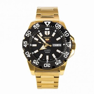 Seiko Divers Automatic Black Dial Gold-tone Men's Watch SRP490