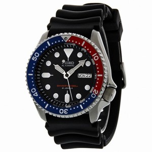 Seiko Divers Automatic Blue Dial Black Rubber Strap Men's Watch SKX009J1