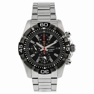 Seiko Divers Chronograph Black Dial Men's Watch SNAE25