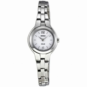 Seiko Dress White Dial Solar Quartz Ladies Watch SUP023