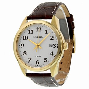 Seiko Easy Reader White Dial Leather Men's Watch SGEG18