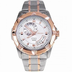 Seiko GMT Automatic Silver Dial Two-tone Men's Watch SSA224