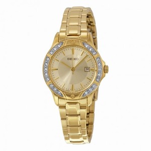 Seiko Gold Dial Gold-tone Ladies Watch SUR874