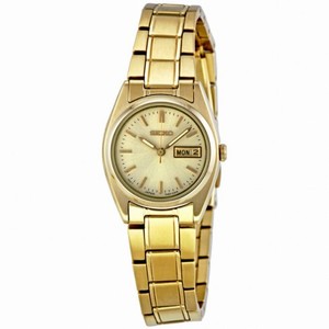 Seiko Gold-Tone Ladies Bracelet Watch SXA122