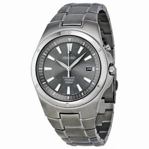 Seiko Grey Dial Kinetic Titanium Men's Watch SKA417