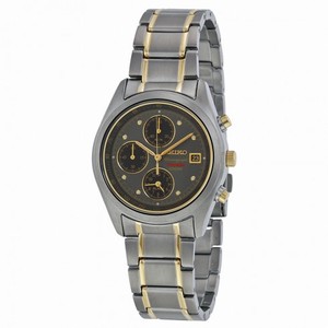 Seiko Grey Dial Two Tone Titanium Men's Watch SNA559