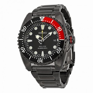 Seiko Kinetic Black Dial Black PVD Stainless Steel Men's Watch SKA577
