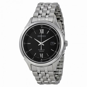 Seiko Kinetic Black Dial Stainless Steel Men's Watch SKA657P1