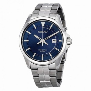 Seiko Kinetic Blue Dial Stainless Steel Men's Watch SKA581