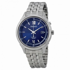 Seiko Kinetic Blue Dial Stainless Steel Men's Watch SKA655