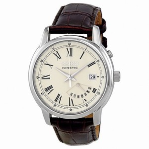 Seiko Kinetic Cream Dial Men's Watch SRN033