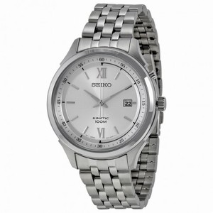 Seiko Kinetic Silver Dial Stainless Steel Men's Watch SKA653