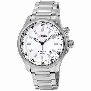 Seiko Kinetic Silver Dial Stainless Steel Men's Watch SKA683