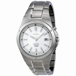 Seiko Kinetic Silver Dial Titanium Men's Watch SKA393