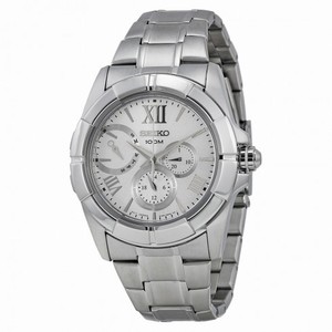 Seiko Lord Multi-Function White Dial Stainless Steel Men's Watch SNT039
