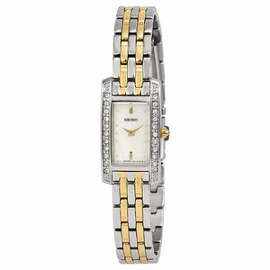 Seiko Mother of Pearl Swarovski Crystal Two-tone Ladies Watch SUJG55