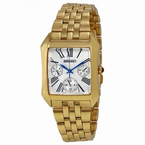 Seiko Multifunction Silver Dial Gold-tone Stainless Steel Ladies Watch SKY736