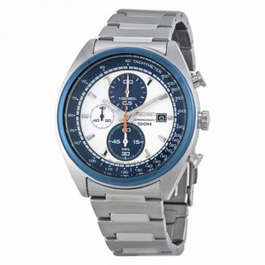 Seiko Neo Sport Chronograph Blue and White Dial Stainless Steel Men's Watch SNDF87P1