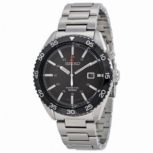 Seiko Neo Sports Kinetic Black Dial Stainless Steel Men's Watch SKA617