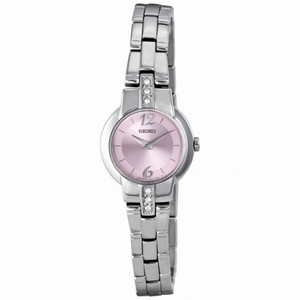 Seiko Pink Dial Swarovski Crystal Accented Ladies Watch SUJG37
