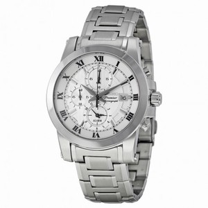 Seiko Premier Chronograph Silver Dial Stainless Steel Men's Watch SNAF29
