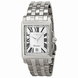 Seiko Premier Silver Dial Stainless Steel Men's Watch SKK715