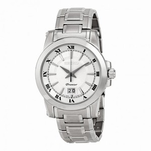 Seiko Premier Silver Dial Stainless Steel Men's Watch SUR013
