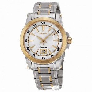 Seiko Premier Silver Dial Two-tone Men's Watch SUR016