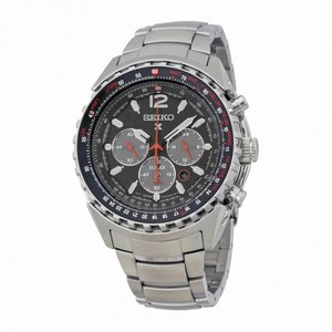 Seiko Prospex Aviation Solar Chronograph Black Dial Men's Watch SSC261