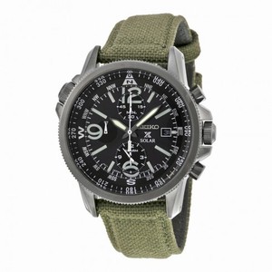Seiko Prospex Men's Green Nylon Strap Chronograph Men's Watch SSC295