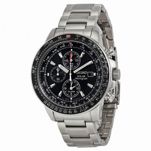 Seiko Prospex Solar Black Dial Alarm Chronograph Men's Watch SSC009