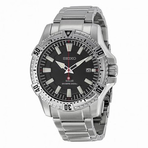 Seiko Prospex Solar Black Dial Stainless Steel Men's Watch SNE279