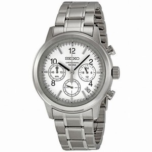 Seiko Quartz Chronograph Silver Dial Men's Watch SSB001
