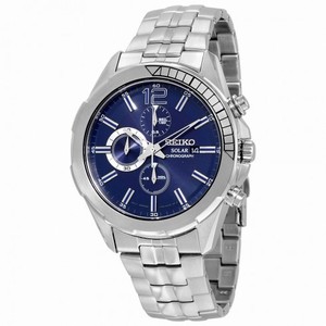 Seiko Recraft Solar Chronograph Blue Dial Stainless steel Men's Watch SSC381