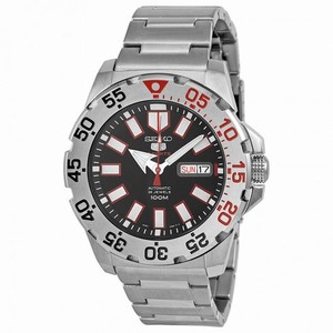 Seiko Series 5 Automatic Black Dial Stainless Steel Men's Watch SRP485