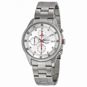 Seiko Silver Dial Chronograph Stainless Steel Men's Watch SNDC87