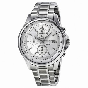 Seiko Silver Dial Chronograph Stainless Steel Men's Watch SNDE17