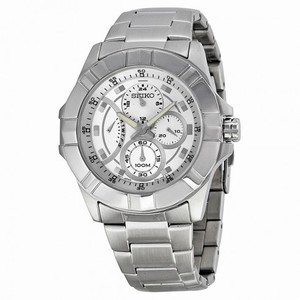 Seiko Silver Dial Chronograph Stainless Steel Men's Watch SRL065