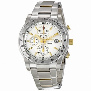 Seiko Silver Dial Chronograph Tachymeter Stainless Steel Men's Watch SNDD07