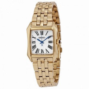 Seiko Silver Dial Gold Tone Stainless Steel Ladies Watch SXGP22