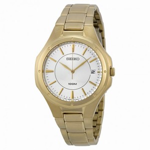 Seiko Silver Dial Gold-tone Stainless Steel Men's Watch SGEF64