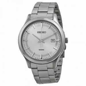 Seiko Silver Dial Stainless Steel Men's Watch SUR047